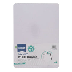 Concept A4 Dry Wipe Board - White-Classroom Packs,Handwriting,Mark Making-Single-A2888072-Learning SPACE