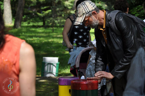 Congas (Pair) - Sensory Garden Musical Instruments-Drums, Matrix Group, Music, Outdoor Musical Instruments, Playground Equipment, Sensory Garden-Learning SPACE