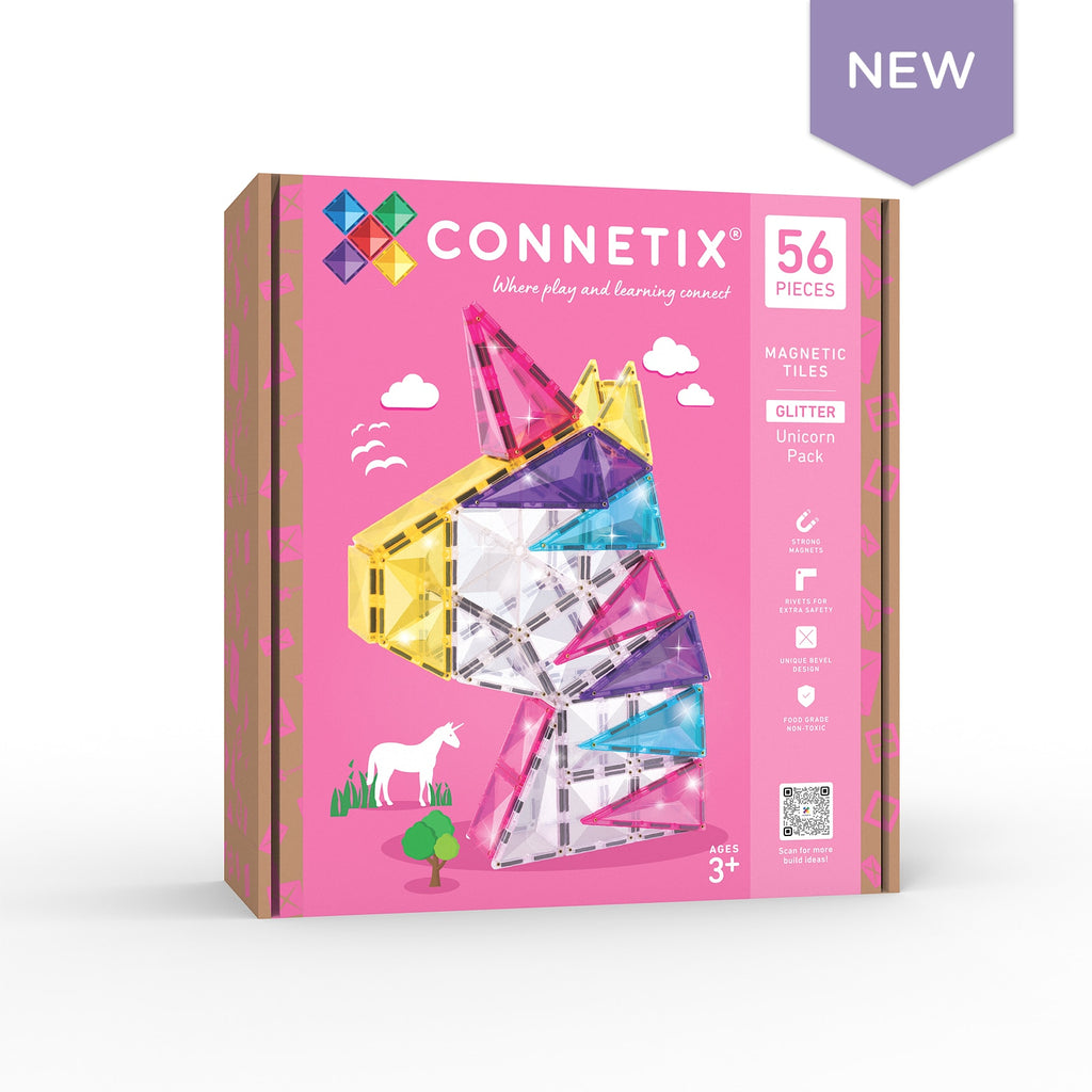 Connetix Glitter Unicorn Pack - 56-Connetix Tiles,Engineering & Construction,Fine Motor Skills,S.T.E.M-Learning SPACE
