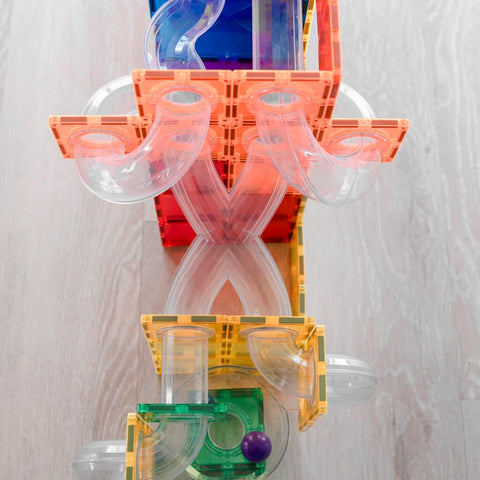 Connetix Rainbow Ball Run Expansion Pack – 66 Piece Set-Connetix Tiles,Engineering & Construction,Fine Motor Skills,Gifts For 3-5 Years Old,S.T.E.M-Learning SPACE