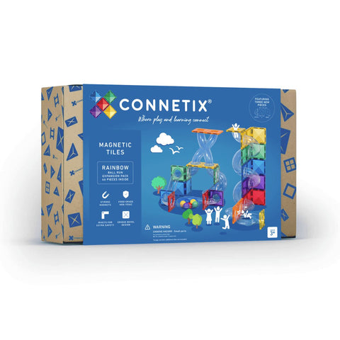 Connetix Rainbow Ball Run Expansion Pack – 66 Piece Set-Connetix Tiles,Engineering & Construction,Fine Motor Skills,Gifts For 3-5 Years Old,S.T.E.M-Learning SPACE