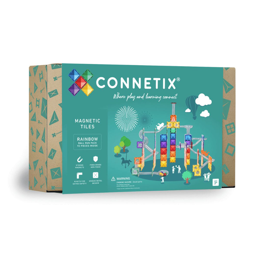 Connetix Rainbow Ball Run Pack – 92 Piece Set-Connetix Tiles,Engineering & Construction,Fine Motor Skills,Gifts For 3-5 Years Old,S.T.E.M-Learning SPACE