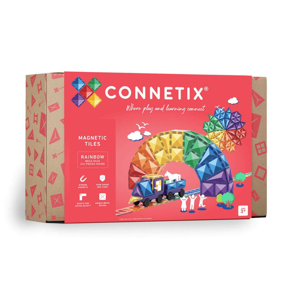 Connetix Rainbow Mega Pack – 212 Piece Set-Connetix Tiles,Engineering & Construction,Fine Motor Skills,Gifts For 3-5 Years Old,S.T.E.M-Learning SPACE