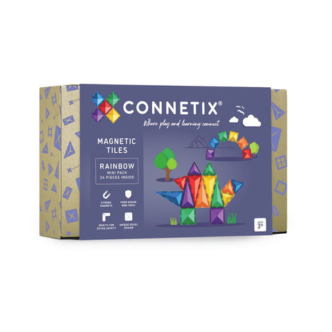 Connetix Rainbow Mini Pack – 24 Piece Set-Christmas 2024,Connetix Tiles,Engineering & Construction,Fine Motor Skills,Gifts For 3-5 Years Old,S.T.E.M-Learning SPACE