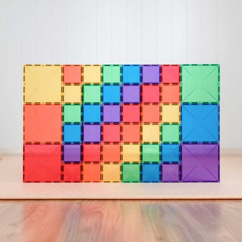Connetix Rainbow Square Pack – 42 Piece Set-Connetix Tiles,Engineering & Construction,Fine Motor Skills,Gifts For 3-5 Years Old,S.T.E.M-Learning SPACE
