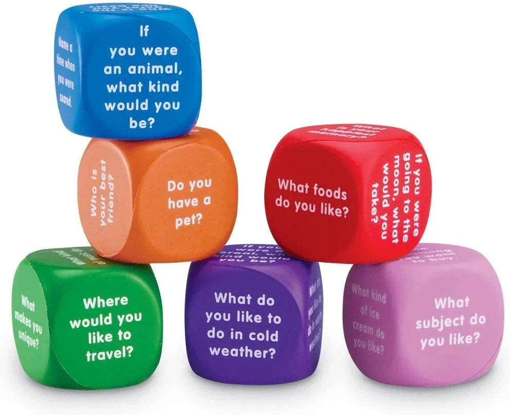 Conversation Cubes-Calmer Classrooms,Calming & Anxiety,communication,Helps With,Learning Resources,Neuro Diversity,Primary Literacy,Speaking & Listening,Spelling Games & Grammar Activities,Stock-Learning SPACE