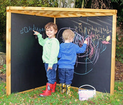 Corner Mark Making Den (1.5M)-Blackboards,Cosy Direct,Cosy Outdoor,Forest School & Outdoor Garden Equipment,Outdoor Classroom,Outdoor Dens,Outdoor Furniture,Outdoor Play,Sensory Dens-Learning SPACE