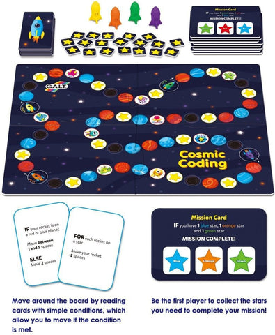 Cosmic Coding Game – Screen-Free Coding for Kids with Space-Themed Challenges-Coding,Galt,Games & Toys,Gifts for 5-7 Years Old,Gifts for 8+,Primary Games & Toys,S.T.E.M,Science Activities,Stock,Table Top & Family Games,Technology & Design,Teen Games-Learning SPACE