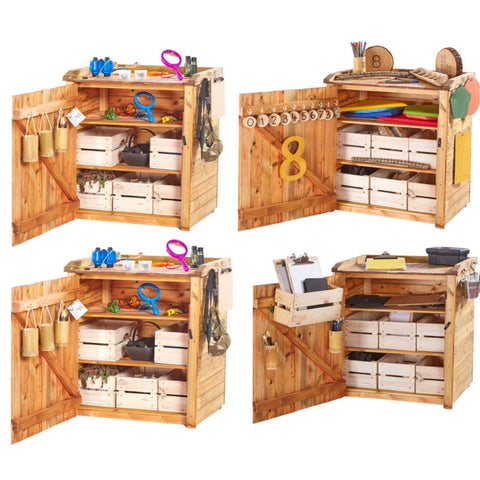 Cosy Shedlet Set (4Pk)-Cosy Direct, Cupboards, Cupboards With Doors, Sheds, Wellbeing Furniture-Learning SPACE