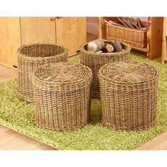 Cosy Super Strong Wicker Seat & Storage (4Pk)-Cosy Direct, Storage Bins & Baskets, Toddler Seating-30764-Learning SPACE