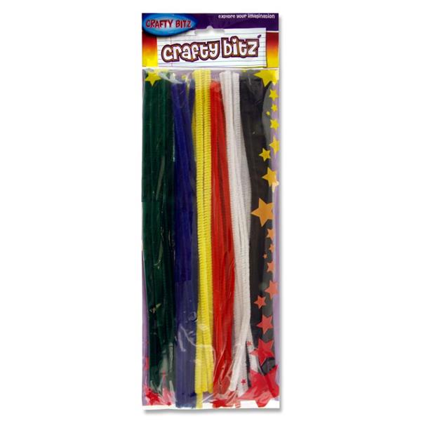 Crafty Bitz 12" Pipe Cleaners 42 pack - Vivid Chenille-Art Materials, Arts & Crafts, Crafty Bitz Craft Supplies, Early Arts & Crafts, Primary Arts & Crafts, Seasons, Spring, Threading-Learning SPACE