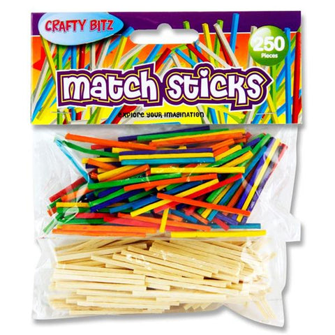 Crafty Bitz 250 Assorted Matchsticks-Art Materials,Arts & Crafts,Crafty Bitz Craft Supplies,Early Arts & Crafts,Primary Arts & Crafts,Seasons,Spring-Learning SPACE