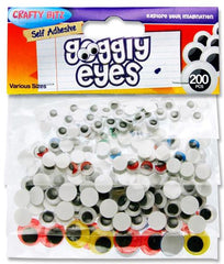 Crafty Bitz Assorted Self Adhesive Googly Eyes - 200-Art Materials, Arts & Crafts, Crafty Bitz Craft Supplies, Early Arts & Crafts, Primary Arts & Crafts, Seasons, Spring, Stock-Learning SPACE