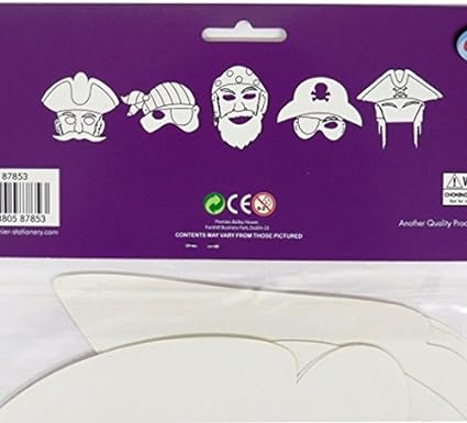 Crafty Bitz Decorate Your Own Masks - 10 Pirates-Art Materials,Arts & Crafts,Baby Arts & Crafts,Craft Activities & Kits,Crafty Bitz Craft Supplies,Dinosaurs. Castles & Pirates,Dress Up Costumes & Masks,Early Arts & Crafts,Halloween,Imaginative Play,Pretend play,Primary Arts & Crafts,Puppets & Theatres & Story Sets,Seasons,Spring-Learning SPACE