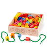 Crate of Lacing Beads - 90 Wooden Fine Motor Beads-Bigjigs Toys,Counting Numbers & Colour,Fine Motor Skills,Lacing,Maths Toys,Memory Pattern & Sequencing,SCOTEXCEL,Threading,Wooden Toys-Learning SPACE