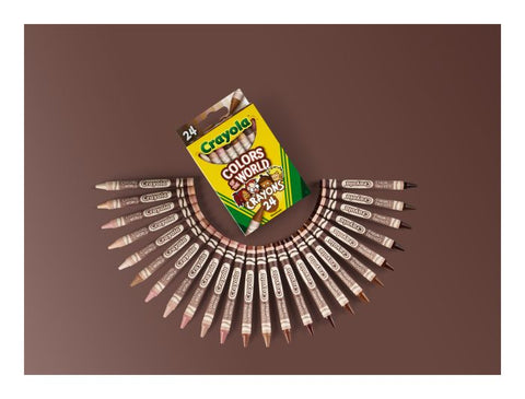 Crayola 24 Colours Of The World Crayons-Learning SPACE