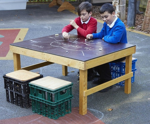 Creative KS1 Chalk Table for Outdoor Learning-Chalk, Classroom Table, Cosy Direct, Table, Wooden Table-34839-Learning SPACE