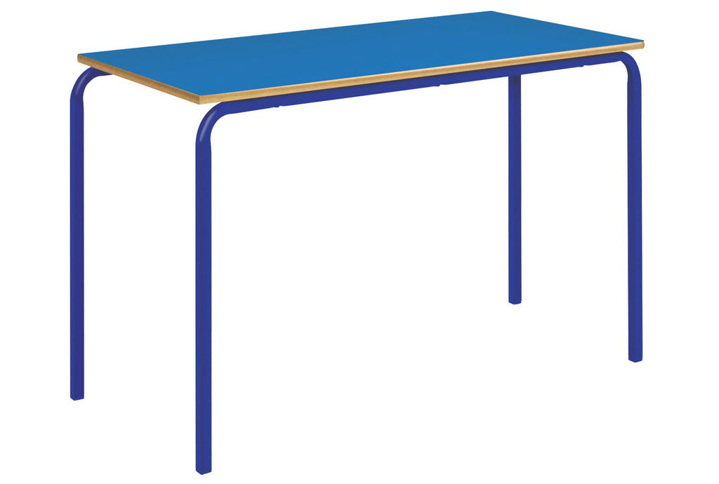 Crushed Bent Table: Colour Collection-Classroom Furniture,Classroom Table,Metalliform,Rectangular,Table,Wellbeing Furniture-1100x550-46cm (3-4 Years)-Blue-CBSQ-115-MD-460-BL-Learning SPACE