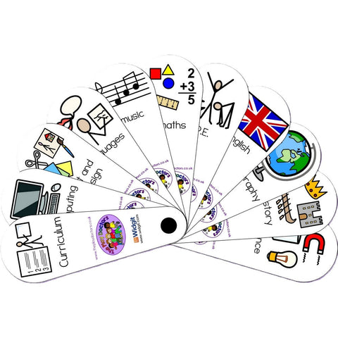 Curriculum At School Subject Symbol Fan-Hand Fans-Back To School, Calmer Classrooms, communication, Communication Games & Aids, Fans & Visual Prompts, Helps With, Life Skills, Neuro Diversity, Planning And Daily Structure, Play Doctors, Primary Literacy, PSHE, Schedules & Routines, Seasons, Social Stories & Games & Social Skills, Stock-Learning SPACE