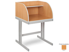 Curved Study Carrel Desk with Cantilever Legs-Desk Table, Study Carrell, Task Table-Learning SPACE