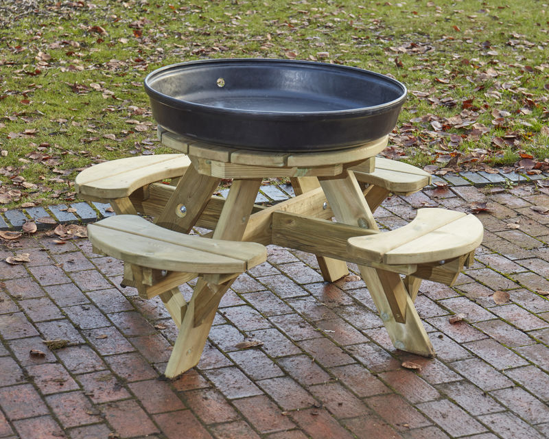 Deep Spot Picnic Table-Cosy Direct,Cosy Outdoor,Picnic Table,Round,Tuff Tray,Wooden Table-Learning SPACE