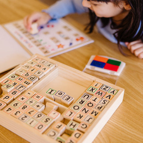 Deluxe Stamp Set ABC 123-Art Materials, Arts & Crafts, Counting Numbers & Colour, Early Arts & Crafts, Early Years Literacy, Early Years Maths, Learning Difficulties, Maths, Primary Arts & Crafts, Primary Maths, Shape & Space & Measure, Stacking Toys & Sorting Toys, Wooden Toys-Learning SPACE