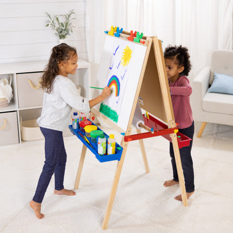 Deluxe Standing Art Easel – Inspire Creativity from Every Angle!-Art Materials,Arts & Crafts,Atelier,Drawing & Easels,Early Arts & Crafts,Nurture Room,Painting Accessories,Primary Arts & Crafts,Stock-Learning SPACE