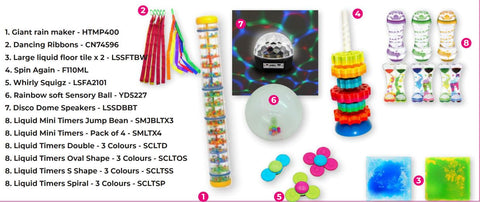 Deluxe Visual Fun Sensory Box-Sensory toy-ADD/ADHD,AllSensory,Calmer Classrooms,Calming & Anxiety,Classroom Packs,excell2,Helps With,Learning Activity Kits,Neuro Diversity,Sensory,sensory activity,Sensory Boxes,Sensory Processing Disorder,Sensory Seeking,Visual Sensory Toys-Learning SPACE