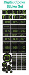 Digital Clock Sticker Set-Dropship,Furniture,Sticker,Wall & Ceiling Stickers,Wall Decor,Willowbrook-Learning SPACE