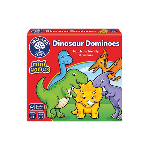 Dinosaur Dominoes Mini Game-Dinosaurs. Castles & Pirates,Early Years Travel Toys,Games & Toys,Imaginative Play,Orchard Toys,Primary Games & Toys,Primary Travel Games & Toys-Learning SPACE