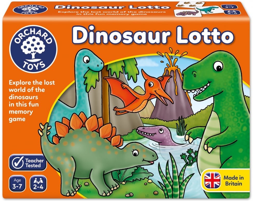 Dinosaur Lotto Game-Dinosaurs. Castles & Pirates, Early years Games & Toys, Early Years Maths, Imaginative Play, Maths, Maths Toys, Memory Pattern & Sequencing, Orchard Toys, Primary Games & Toys, Primary Maths, Stock, Table Top & Family Games-Learning SPACE