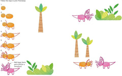 Dionsaurs Fingerprint Art - Activity Book-Arts & Crafts, Cerebral Palsy, Dinosaurs. Castles & Pirates, Drawing & Easels, Early Arts & Crafts, Gifts for 5-7 Years Old, Imaginative Play, Paint, Painting Accessories, Primary Arts & Crafts, Spring, Stock, Usborne Books-Learning SPACE