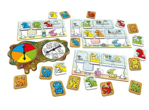 Dirty Dinos - Colour and Counting Game-Counting Numbers & Colour,Dinosaurs. Castles & Pirates,Early years Games & Toys,Early Years Maths,Games & Toys,Imaginative Play,Maths,Maths Toys,Orchard Toys,Primary Games & Toys,Primary Maths-Learning SPACE