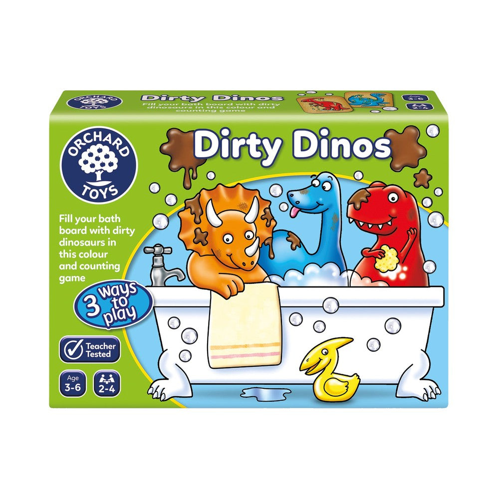 Dirty Dinos - Colour and Counting Game-Counting Numbers & Colour,Dinosaurs. Castles & Pirates,Early years Games & Toys,Early Years Maths,Games & Toys,Imaginative Play,Maths,Maths Toys,Orchard Toys,Primary Games & Toys,Primary Maths-Learning SPACE