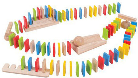 Domino Run – 110-Piece Wooden Set for Creative Fun-Bigjigs Toys,Dyscalculia,Early Years Maths,Maths,Maths Toys,Memory Pattern & Sequencing,Neuro Diversity,Primary Maths,SCOTEXCEL,Stock-Learning SPACE