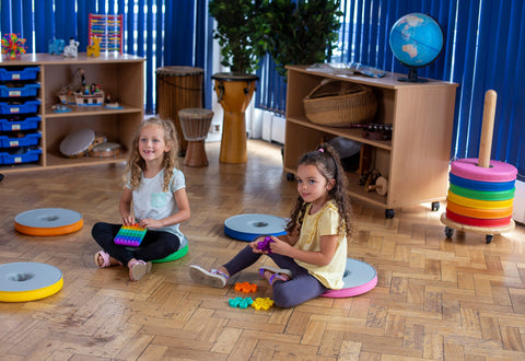 Donut™ Multi-Seat Trolley with 12 Cushions-Classroom Furniture,Classroom Packs,Kit For Kids,Mats,Mats & Rugs,Sit Mats-Learning SPACE