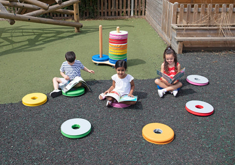 Donut™ Multi-Seat Trolley with 24 Cushions-Classroom Furniture,Classroom Packs,Dropship,Mats,Mats & Rugs,Sit Mats-Learning SPACE