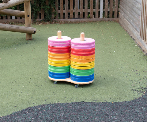 Donut™ Multi-Seat Trolley with 24 Cushions-Classroom Furniture,Classroom Packs,Dropship,Mats,Mats & Rugs,Sit Mats-Learning SPACE