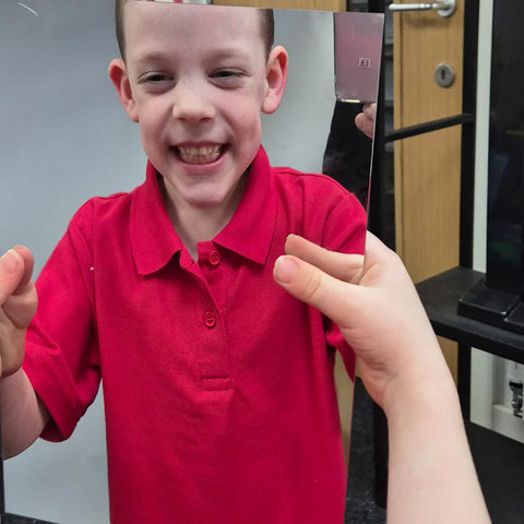 Double Sided Plastic Mirrors Pack of 4-Classroom Resources,Creative Thinking,Educational Classroom Materials,Educational Play,EDUK8,Fine Motor Skills,Science,Science Activities,Visual Fun-Learning SPACE