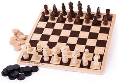 Draughts and Chess Set-Bigjigs Toys,Games & Toys,Primary Games & Toys,Stock,Table Top & Family Games,Teen Games-Learning SPACE