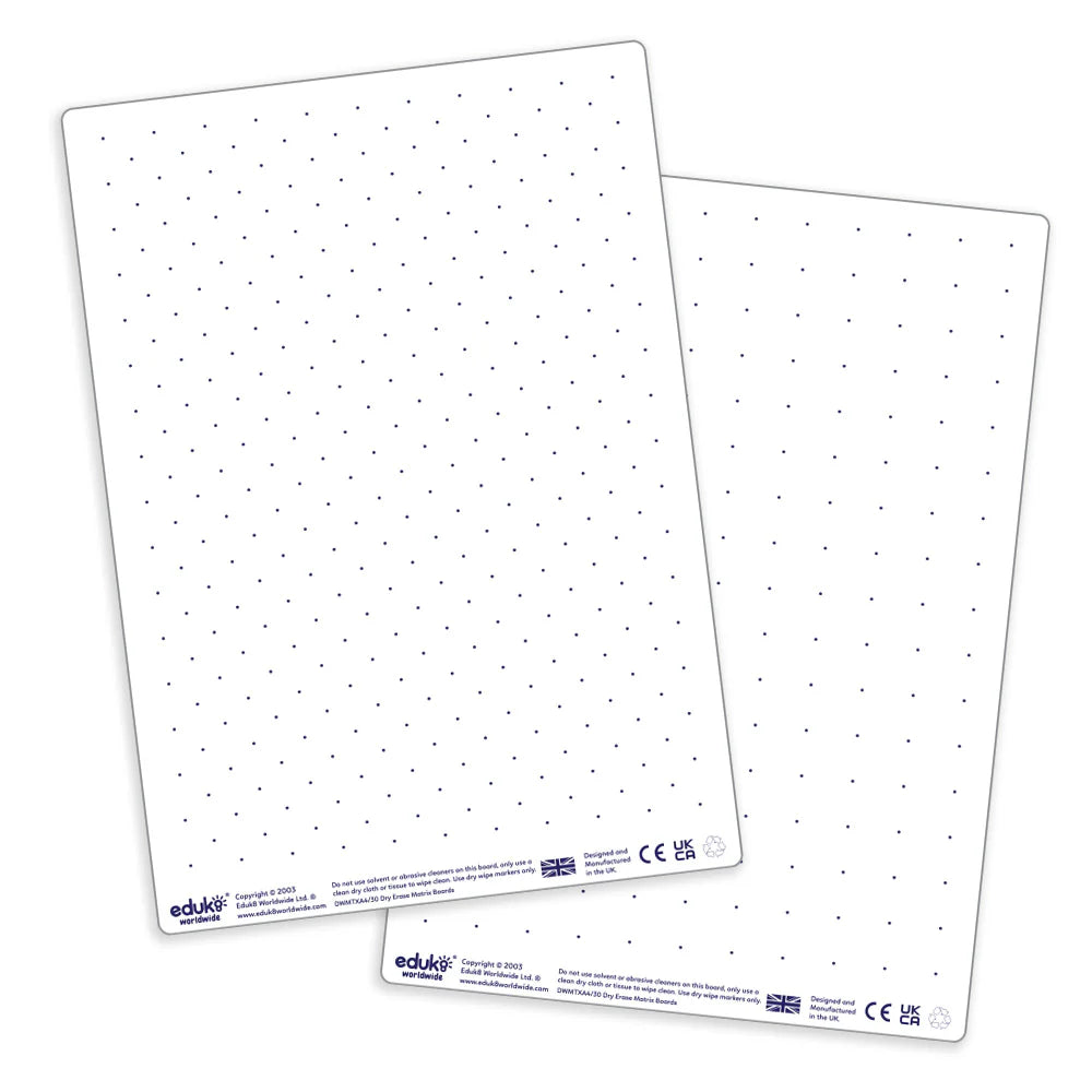 Dry Erase Pupils Matrix Boards A4 Pack of 30-Classroom Resources,Early Years Maths,Educational Classroom Materials,EDUK8,Maths Worksheets & Test Papers,Primary Maths-Learning SPACE