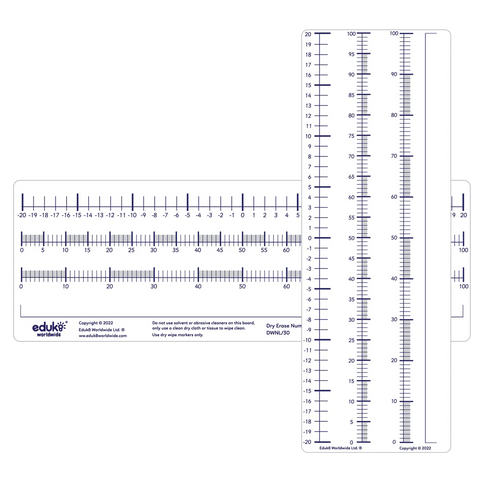 Dry Erase Pupils Number Lines Pack of 30-Classroom Packs,Classroom Resources,Early Years Maths,Educational Classroom Materials,EDUK8,Learning Resources,Maths,Primary Maths-Learning SPACE