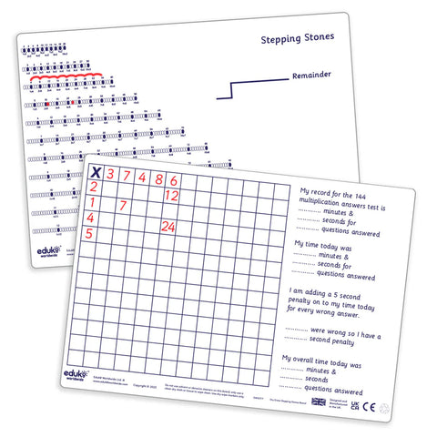 Dry Erase Stepping stones Pupils Boards Pack of 30-Classroom Packs,Classroom Resources,Early Years Maths,Educational Classroom Materials,EDUK8,Learning Resources,Maths,Primary Maths-Learning SPACE