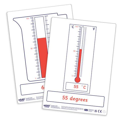 Dry Erase Teachers A3 Measures Board-Classroom Resources,Educational Classroom Materials,EDUK8,Shape & Space & Measure-Learning SPACE