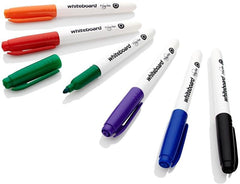 Dry Wipe Coloured Whiteboard Markers - 8-Pack-Arts & Crafts, Classroom Packs, Drawing & Easels, Dyslexia, Early Arts & Crafts, Learning Difficulties, Neuro Diversity, Premier Office, Primary Arts & Crafts, Primary Literacy, Stationery, Stock-Learning SPACE