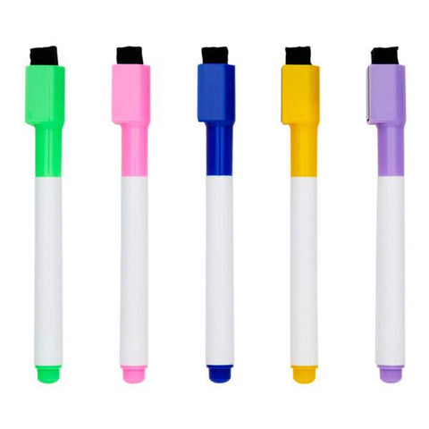 Drywipe Markers With Eraser Lid - Coloured-Mark Making, Stationery-Learning SPACE