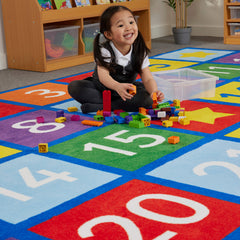 Early Years Indoor Large Numbers Rug (2.57x3.6m)-Addition & Subtraction,Counting Numbers & Colour,Dyscalculia,Early Years Maths,Educational Carpet,Maths,Mats & Rugs,Multi-Colour,Neuro Diversity,Nurture Room,Placement Carpets,Primary Maths,Rectangular,Rugs,Sensory Flooring,Square,Wellbeing Furniture-Learning SPACE