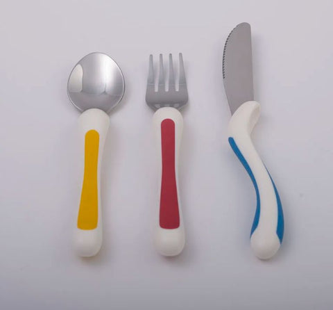 Easy Grip Children's Cutlery Set-Additional Need,Calmer Classrooms,Featured,Feeding Skills,Fine Motor Skills,Helps With,Life Skills,Stock-Learning SPACE