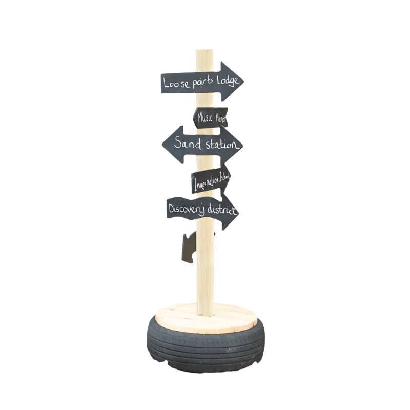 Eco-Friendly Sign Tyre Post-Cosy Direct,Cosy Outdoor,Forest School & Outdoor Garden Equipment,Outdoor Classroom,Outdoor Furniture,Playground,Playground Equipment-Learning SPACE