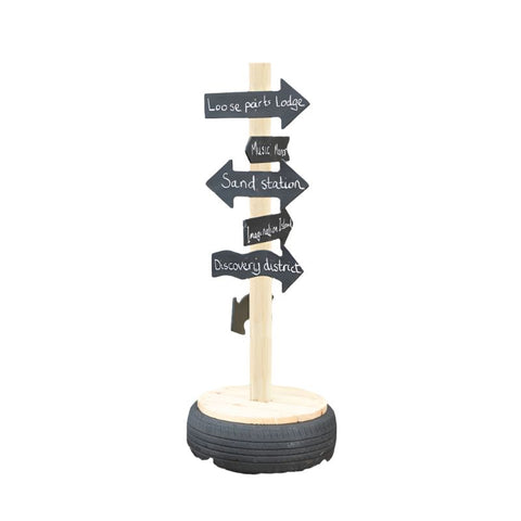 Eco-Friendly Sign Tyre Post-Cosy Direct,Cosy Outdoor,Forest School & Outdoor Garden Equipment,Outdoor Classroom,Outdoor Furniture,Playground,Playground Equipment-Learning SPACE